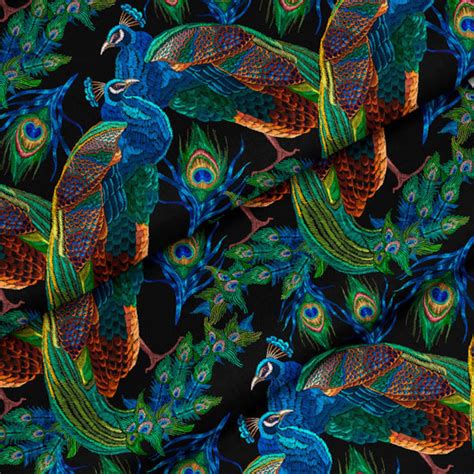 peacock velvet upholstery fabric